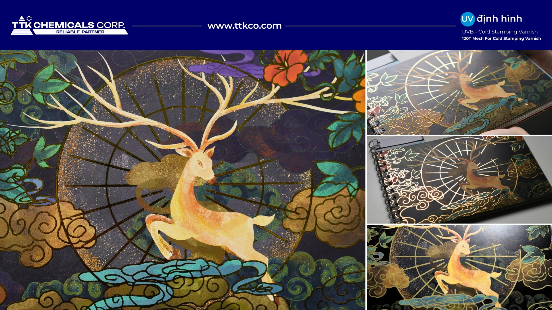 Mực UV ép foil lạnh – UV hiệu ứng nhũ kim
