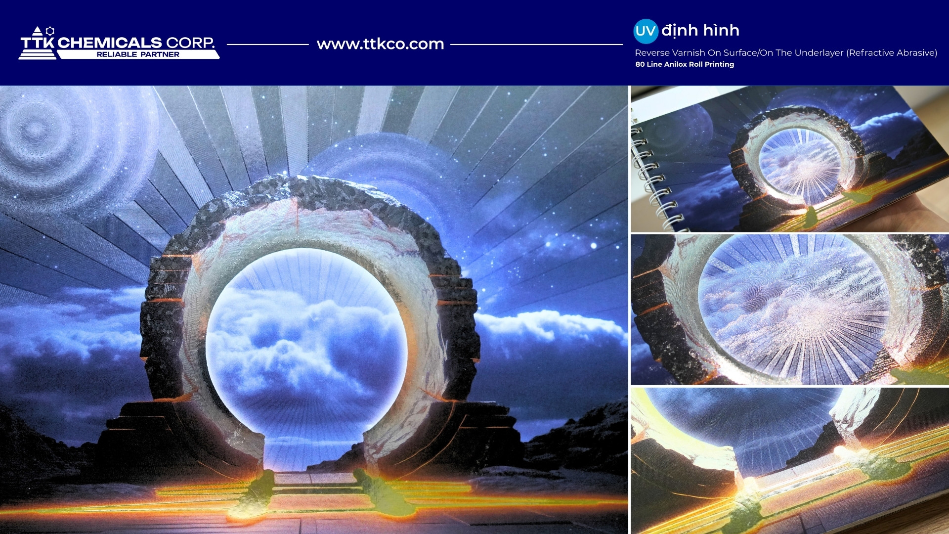 Mực UV ép foil lạnh – UV hiệu ứng nhũ kim